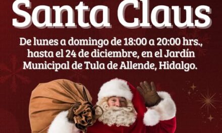 Desde el Polo Norte Santa Claus llega a Tula de Allende y tú puedes tomarte una foto con él totalmente GRATIS.