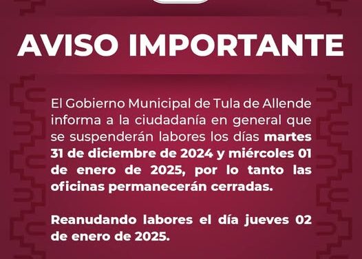 Aviso a la población tulense
