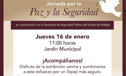 Tepeji del Río invita a la Jornada por la Paz y la Seguridad