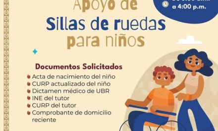 El DIF Municipal de #AtotonilcoDeTula informa que está abierta la recepción de documentos para acceder al apoyo de sillas de ruedas exclusivamente para niños.