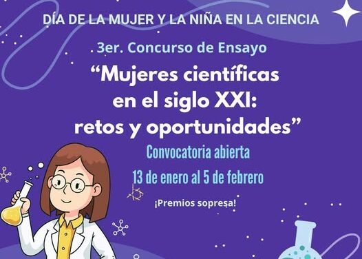 El @CITNOVA_Hgo te invita a participar en el 3er concurso de ensayo “Mujeres científicas del siglo XXI: retos y oportunidades”.