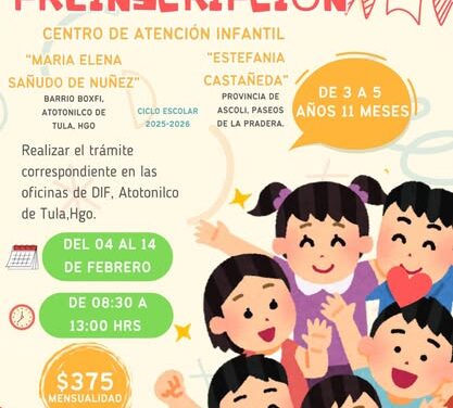 Atención, mamás y papás de Atotonilco de Tula