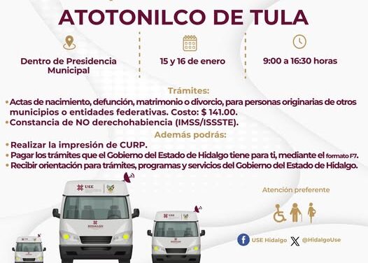 ¡𝗥𝗘𝗔𝗟𝗜𝗭𝗔 𝗧𝗨𝗦 𝗧𝗥𝗔́𝗠𝗜𝗧𝗘𝗦 𝗖𝗘𝗥𝗖𝗔 𝗗𝗘 𝗧𝗜! en Atotonilco de Tula