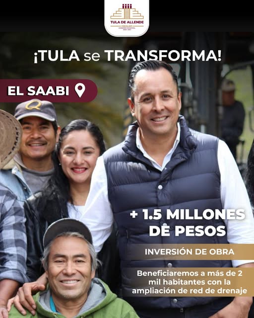 Como parte del plan de infraestructura para el municipio de Tula de Allende, se invertirán poco más de 1.5 millones de pesos para la red de drenaje, en la colonia el Saabi.