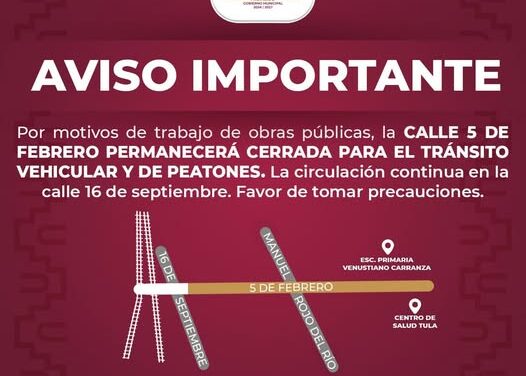 Aviso a la población tulense