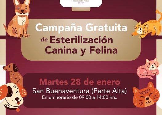 Recuerda que HOY hay esterilización canina y felina GRATUITA en la Parte Alta de San Buenaventura en #TepejDelRío.