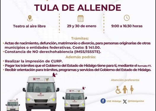 ¡Vuelven las Unidades Móviles a #TulaDeAllende!