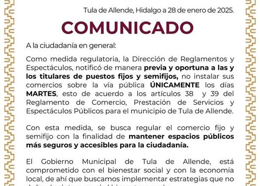 Comunicado oficial #TulaDeAllende