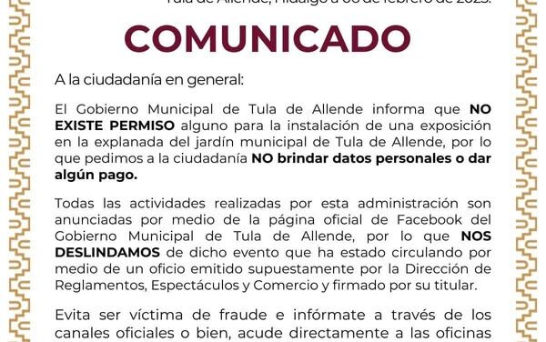 #Comunicado #TulaDeAllende