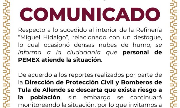 Comunicado gobierno de Tula de Allende