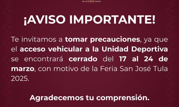 AVISO a la población tulense