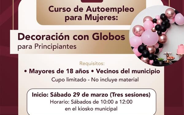 Invitan al curso de decoración de globos gratuito en Tepeji del Río