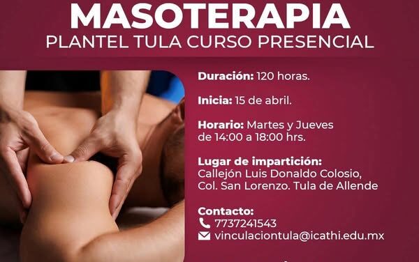 Toma clases de masoterapia en Tula de Allende