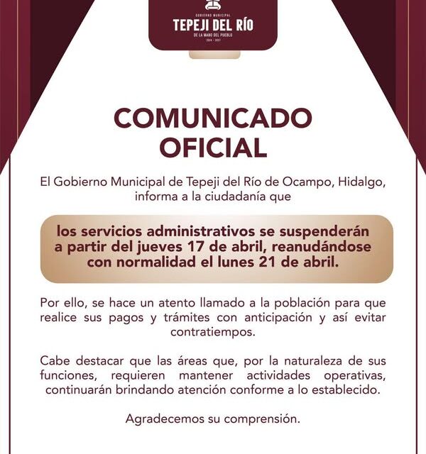 #Comunicado #TepejiDelRío
