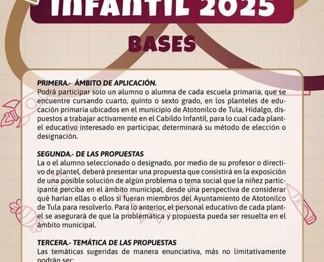 #AtotonilcoDeTula llevará a cabo el 𝐏𝐫𝐢𝐦𝐞𝐫 𝐂𝐚𝐛𝐢𝐥𝐝𝐨 𝐈𝐧𝐟𝐚𝐧𝐭𝐢𝐥 𝟐𝟎𝟐𝟓