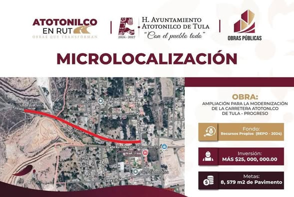 Aviso a la población de Atotonilco de Tula