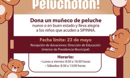 Invita Gobierno de Tepeji del Río a sumarse al “Peluchotón” en beneficio de la niñez