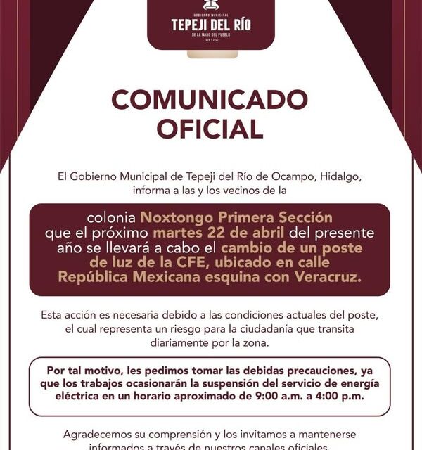 #Comunicado #TepejiDelRío