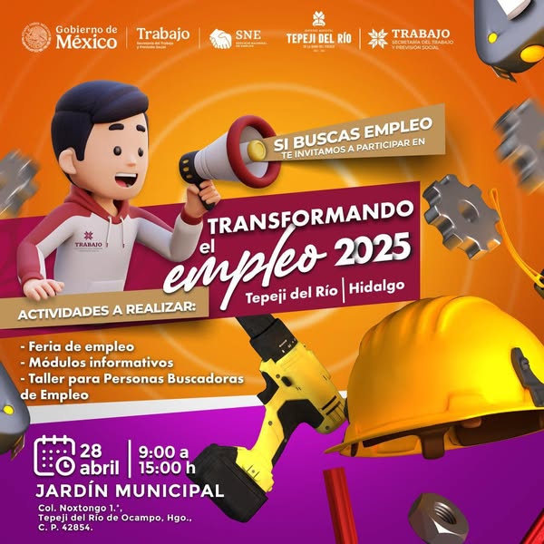 QueNoSeTePase La Feria del #Empleo en Tepeji es Mañana