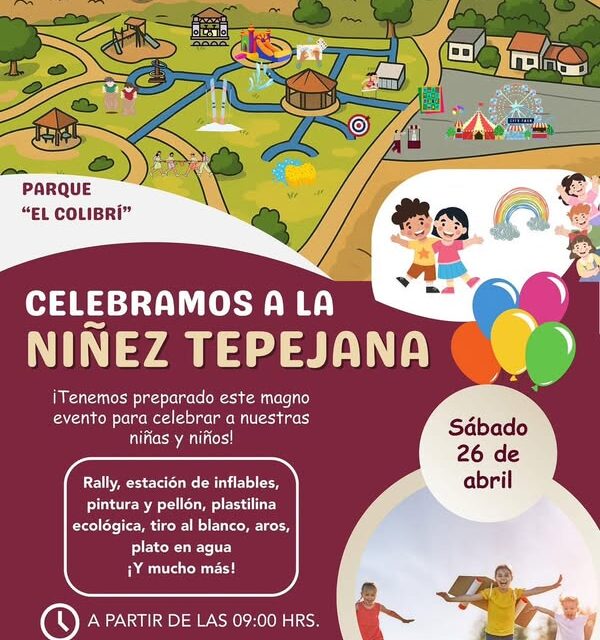 Aún estás a tiempo de disfrutar del festejo que el Gobierno Municipal de #TepejiDelRío tiene preparado para la niñez tepejana.