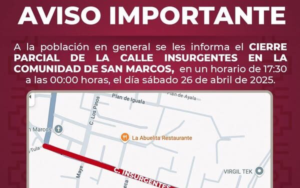 #Aviso #TulaDeAllende