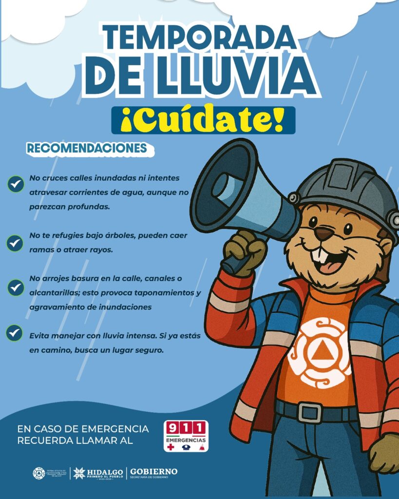 ¡Prepárate ante los chubascos y lluvias fuertes! 🛑💧
Sigue estas recomendaciones y protege a los que más quieres.