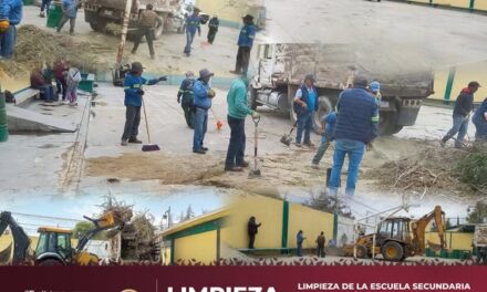 Realizan labores de limpieza, poda y retiro de maleza en espacios deportivos de Atotonilco de Tula
