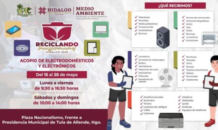 Participa en la campaña de acopio de electrodomésticos y electrónicos en Atotonilco de Tula