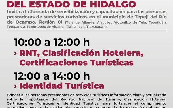 Invitan a la Primera Jornada de Capacitación para Prestadores de Servicios Turísticos de la Región 1.
