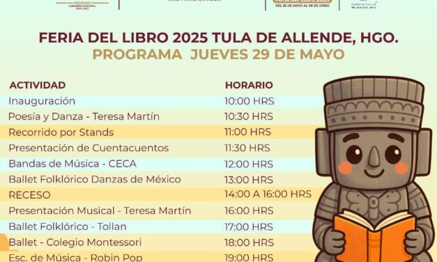 Actividades del primer día de la “Feria del libro 2025” en #TulaDeAllende.