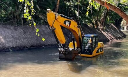 Continúan acciones de limpieza y desazolve en el cauce del río Tepeji ante temporada de lluvias