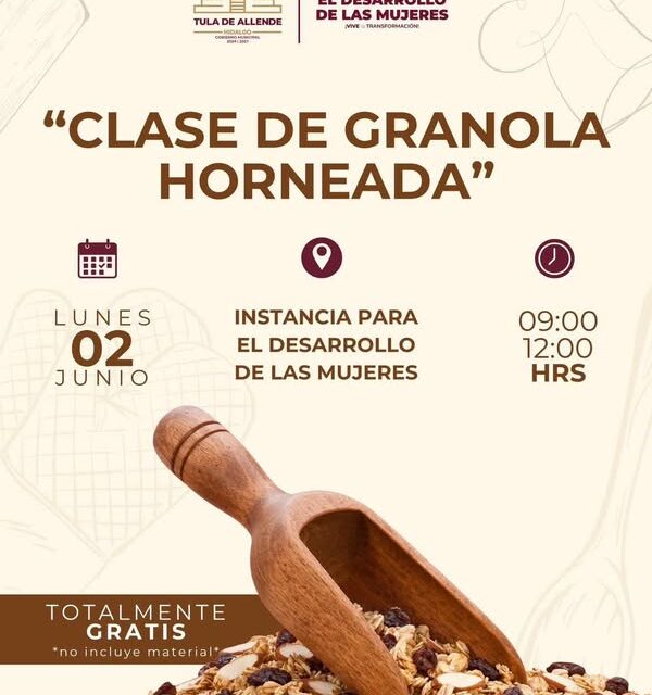 Impartirán calse de granola horneada en Tula de Allende