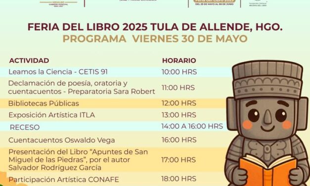 Te compartimos los eventos culturales del día de hoy en la «Feria del libro 2025»