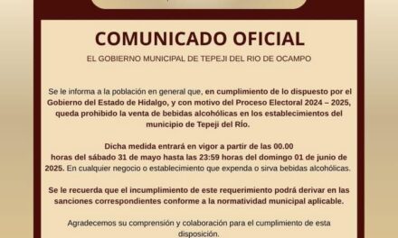 Comunicado gobierno municipal de Tepeji del Río