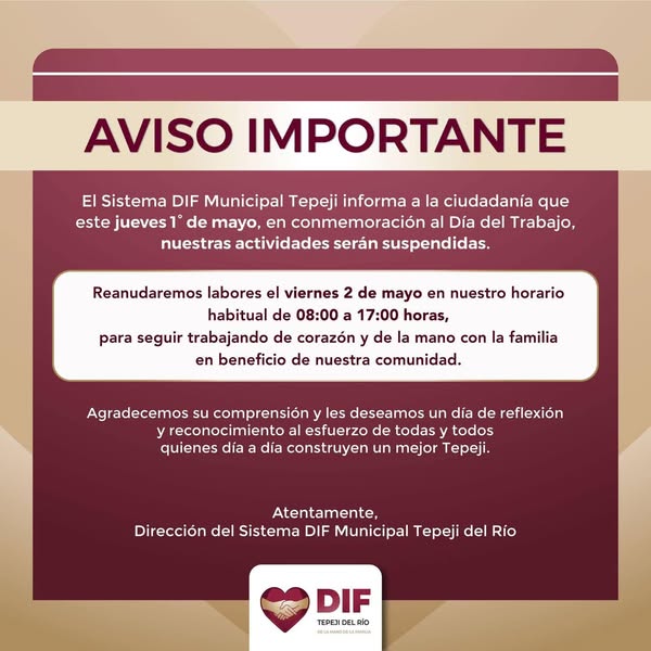 #Aviso DIF Tepeji