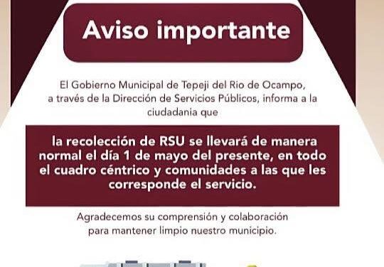 #Aviso #TepejiDelRío