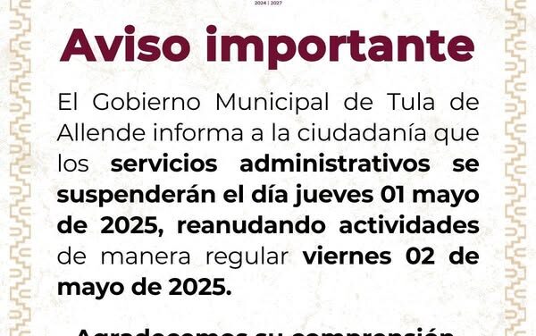 #Aviso a la población tulense