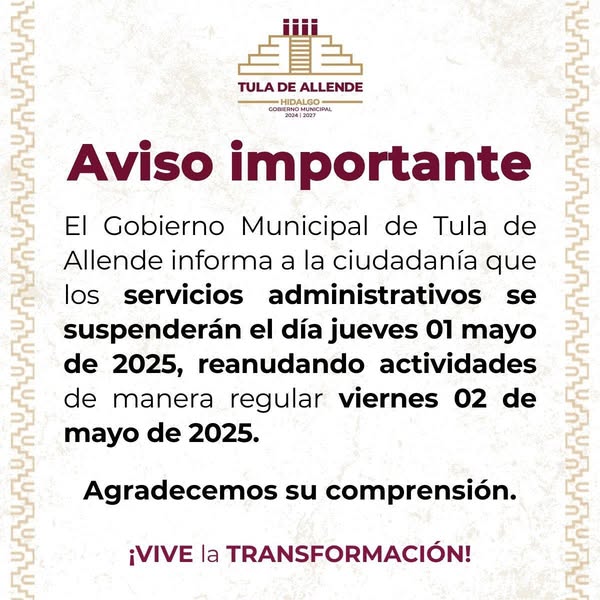 #Aviso a la población tulense