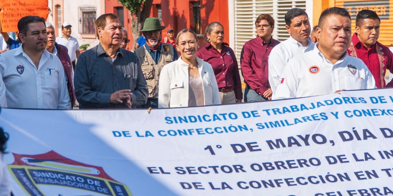 Tepeji del Río conmemora el Día del Trabajo con unidad y compromiso obrero; participa Tania Valdez Cuéllar