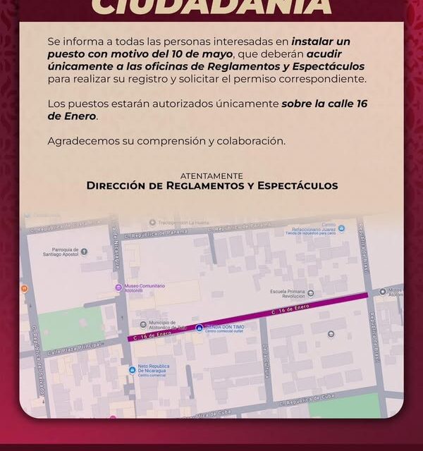 #Aviso a la ciudadanía de #AtotonilcoDeTula