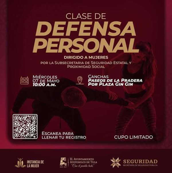 𝐂𝐋𝐀𝐒𝐄 𝐃𝐄 𝐃𝐄𝐅𝐄𝐍𝐒𝐀 𝐏𝐄𝐑𝐒𝐎𝐍𝐀𝐋 𝐃𝐈𝐑𝐈𝐆𝐈𝐃𝐀 𝐀 𝐌𝐔𝐉𝐄𝐑𝐄𝐒 en #AtotonilcoDeTula