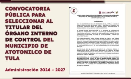 Ayuntamiento aprobó la Convocatoria Pública para designar al titular del Órgano Interno de Control Municipal 2024–202