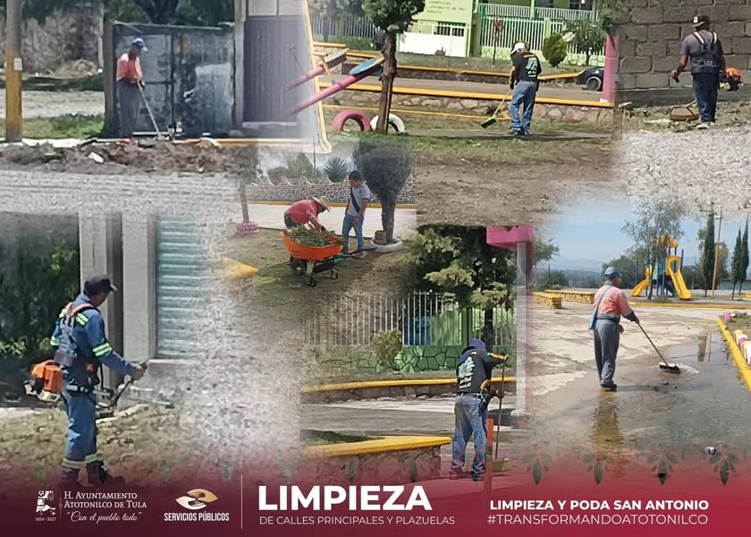 Continúan jornadas de limpieza en localidades de Atotonilco de Tula