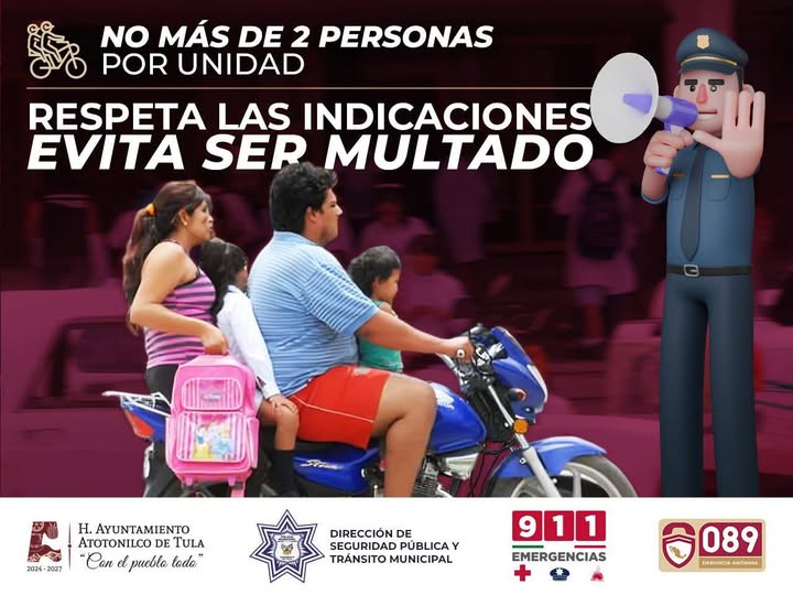 El gobierno de #AtotonilcoDeTula te invita a evitar poner en riesgo tu vida.