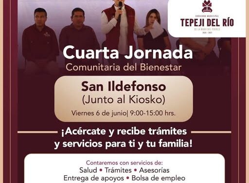 Mañana viernes habrá Jornada Comunitaria del Bienestar en #SanIldefonso