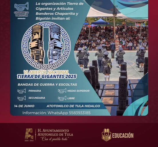 𝐀𝐭𝐨𝐭𝐨𝐧𝐢𝐥𝐜𝐨 𝐝𝐞 𝐓𝐮𝐥𝐚 𝐬𝐞𝐫𝐚́ 𝐬𝐞𝐝𝐞 𝐝𝐞𝐥 𝐕𝐈 𝐀𝐛𝐢𝐞𝐫𝐭𝐨 𝐍𝐚𝐜𝐢𝐨𝐧𝐚𝐥 𝐓𝐢𝐞𝐫𝐫𝐚 𝐝𝐞 𝐆𝐢𝐠𝐚𝐧𝐭𝐞𝐬 𝟐𝟎𝟐𝟓