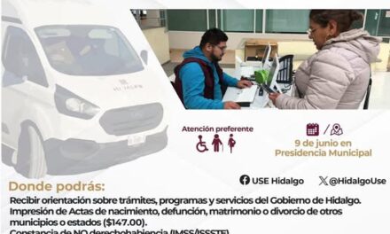 El próximo 9 de junio las Unidades Móviles del Gobierno de Hidalgo estarán instaladas en la Presidencia de #AtotonilcoDeTula.