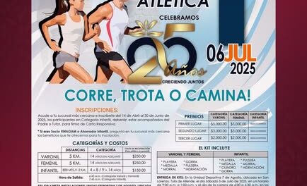 El gobierno de #AtotonilcoDeTula te invita a participar en la 𝟏.ª 𝐂𝐚𝐫𝐫𝐞𝐫𝐚 𝐀𝐭𝐥𝐞́𝐭𝐢𝐜𝐚 𝐅𝐈𝐍𝐀𝐆𝐀𝐌