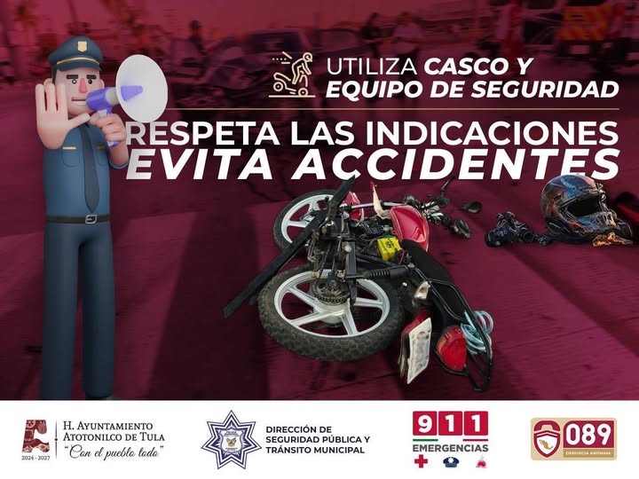 En #AtotonilcoDeTula, seguimos trabajando para prevenir accidentes viales.