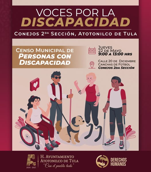 Vices por la discapacidad estará en la localidad de Conejos